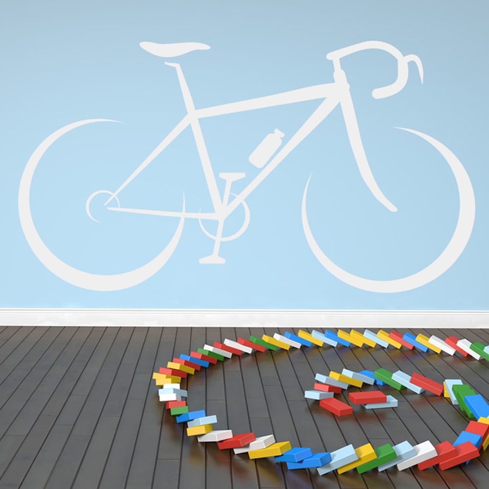 Racing Bike Silhouette Cycling Sports Wall Sticker