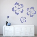 Simple Flower Floral Wall Sticker Set