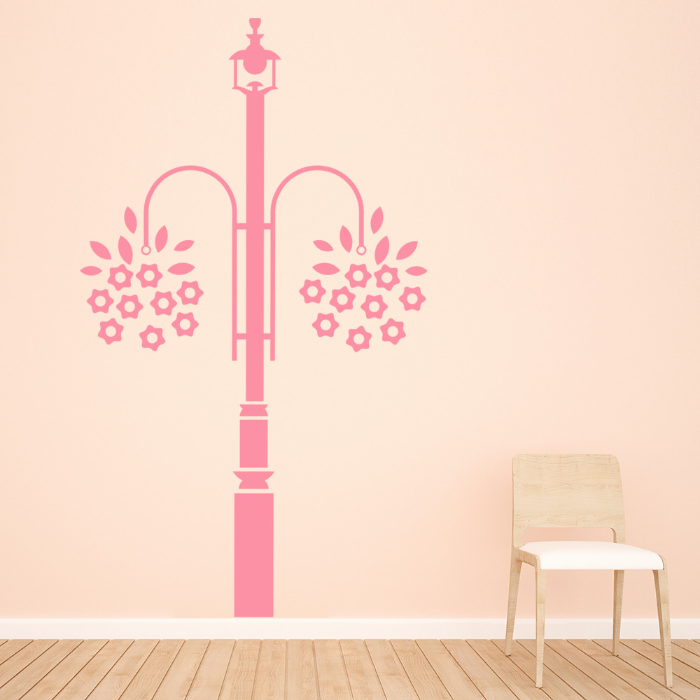 Lamp Post Flowers Wall Sticker | Icon Wall Stickers