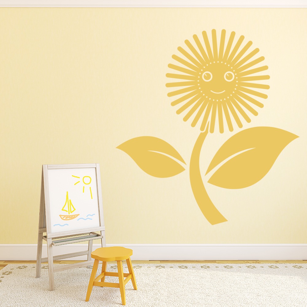 Sunflower Flower Childrens Wall Sticker