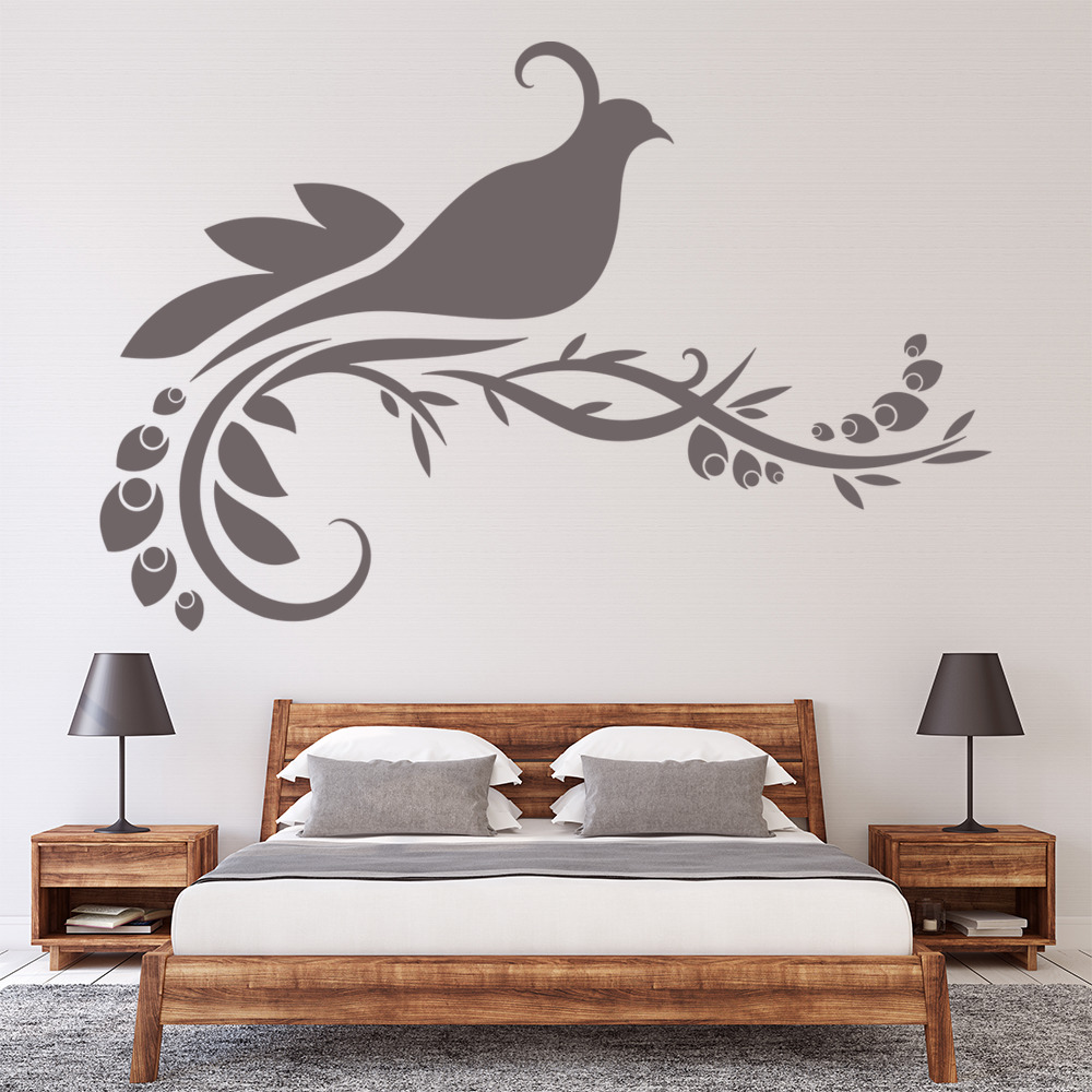 Bird Swirl Tree Branch Wall Sticker