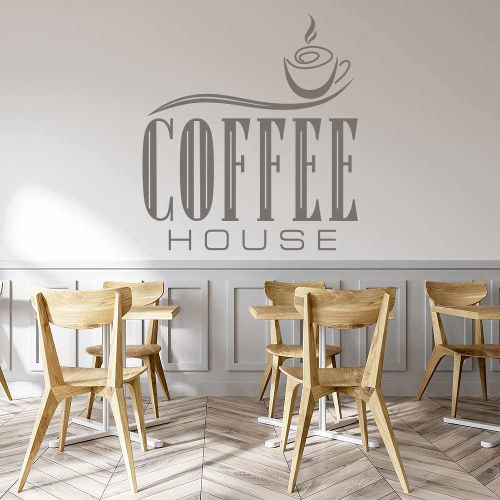 Coffee House Drink Quote Wall Sticker