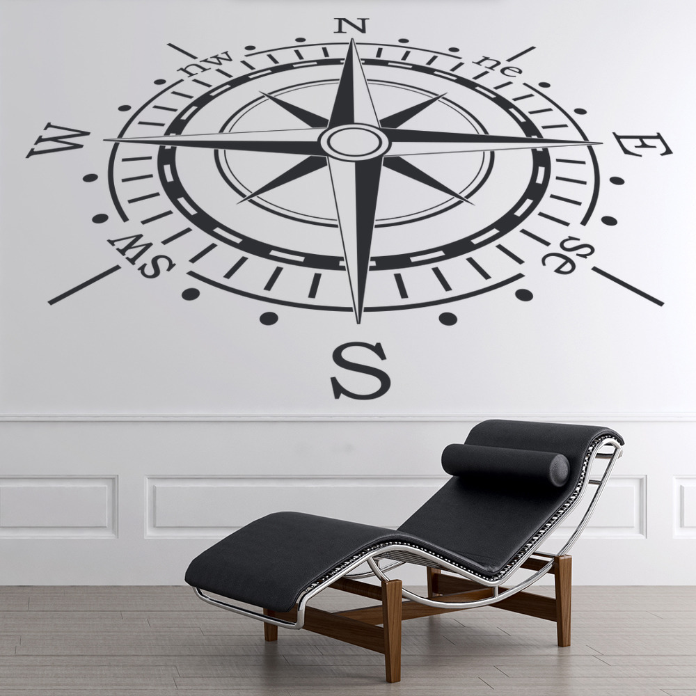 Compass Navigation Nautical Sailing Wall Sticker