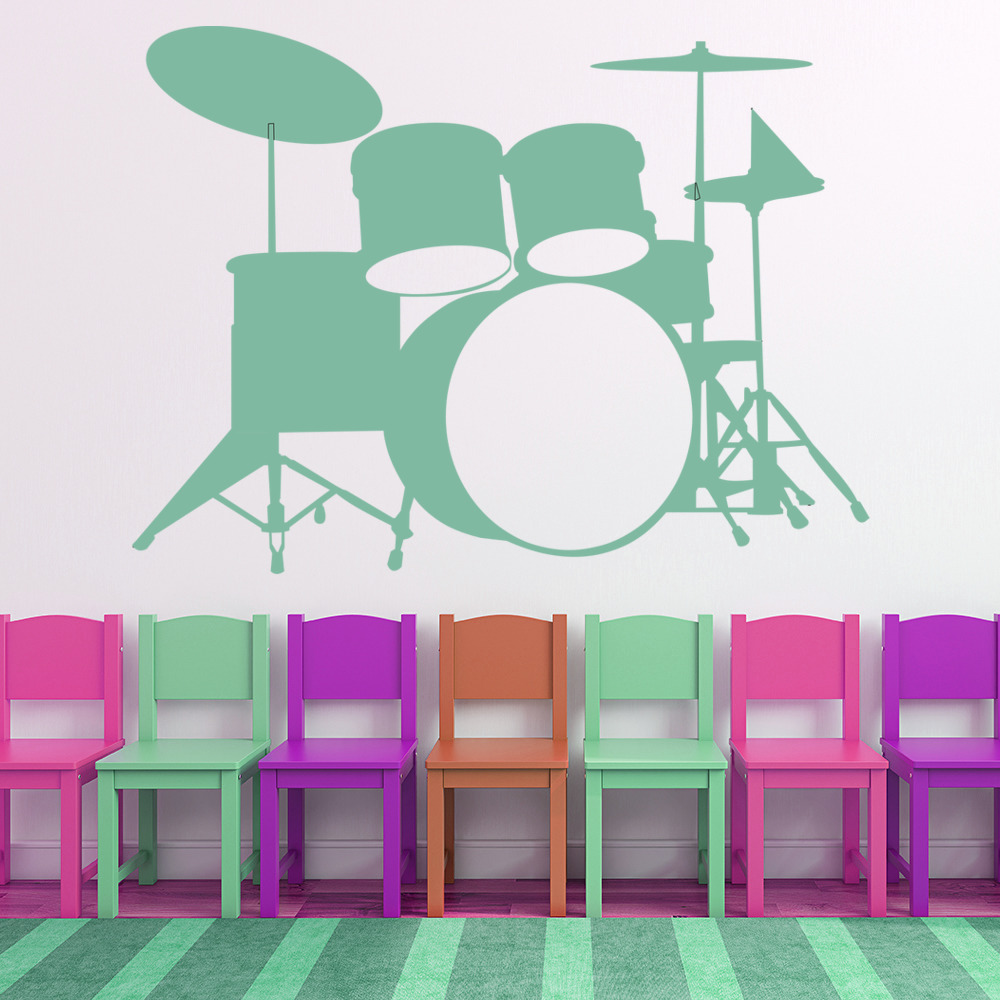 Drum Musical Instruments Wall Sticker