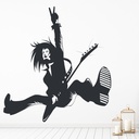 Rock Star Guitar Music Wall Sticker
