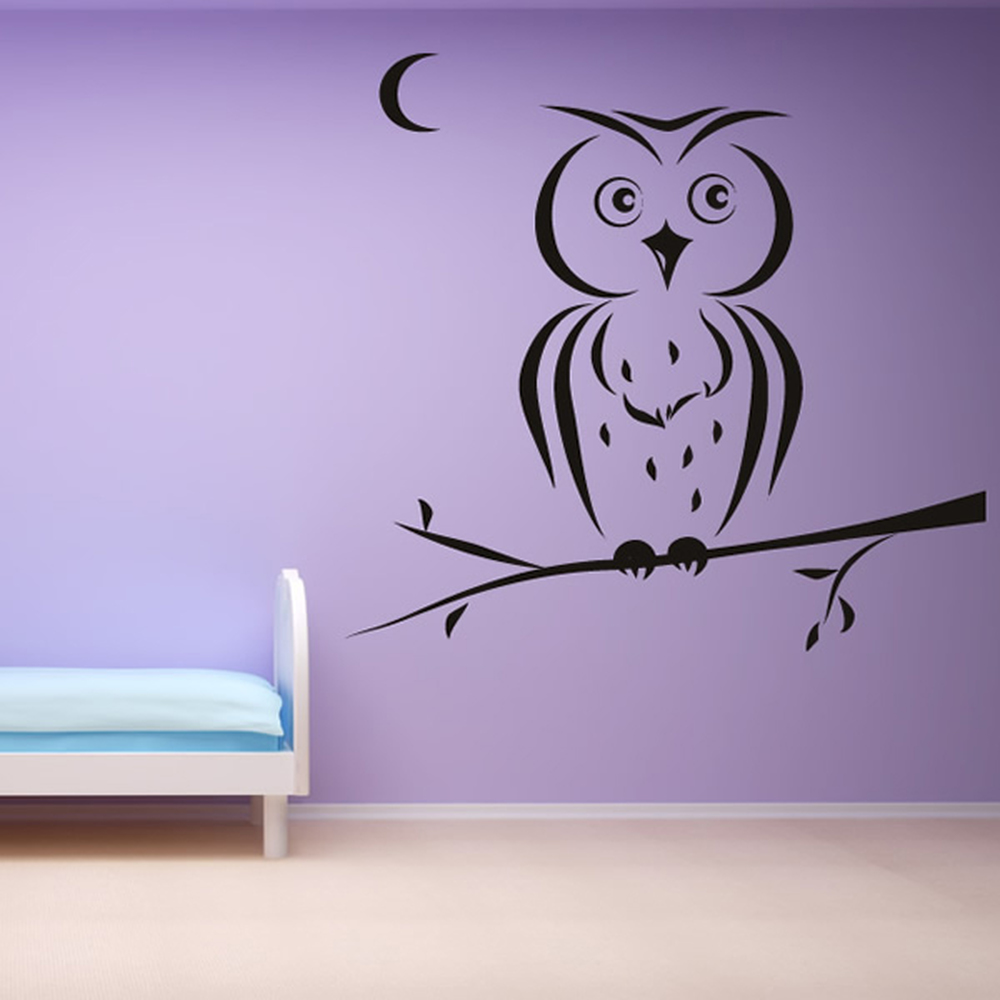 Owl Branch Childrens Nursery Wall Sticker