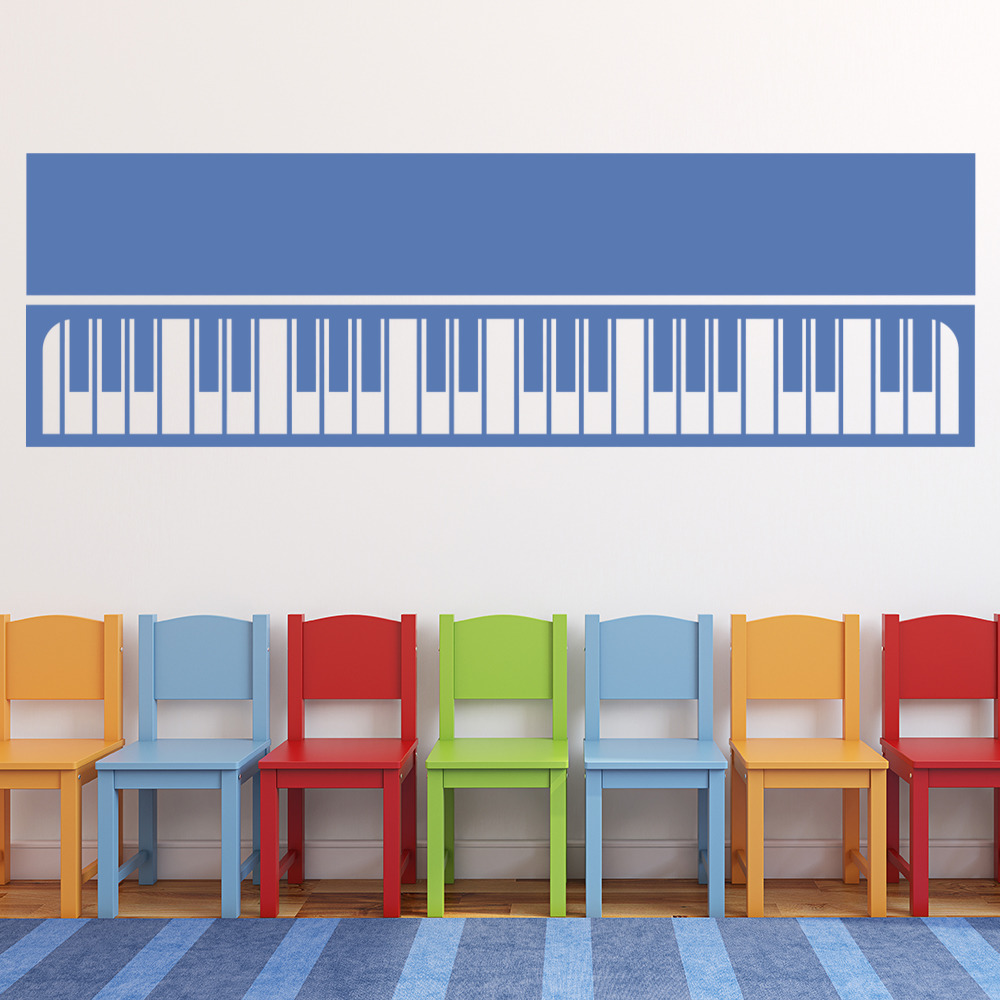 Simple Keyboard Musical Instruments Wall Sticker