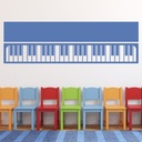 Simple Keyboard Musical Instruments Wall Sticker