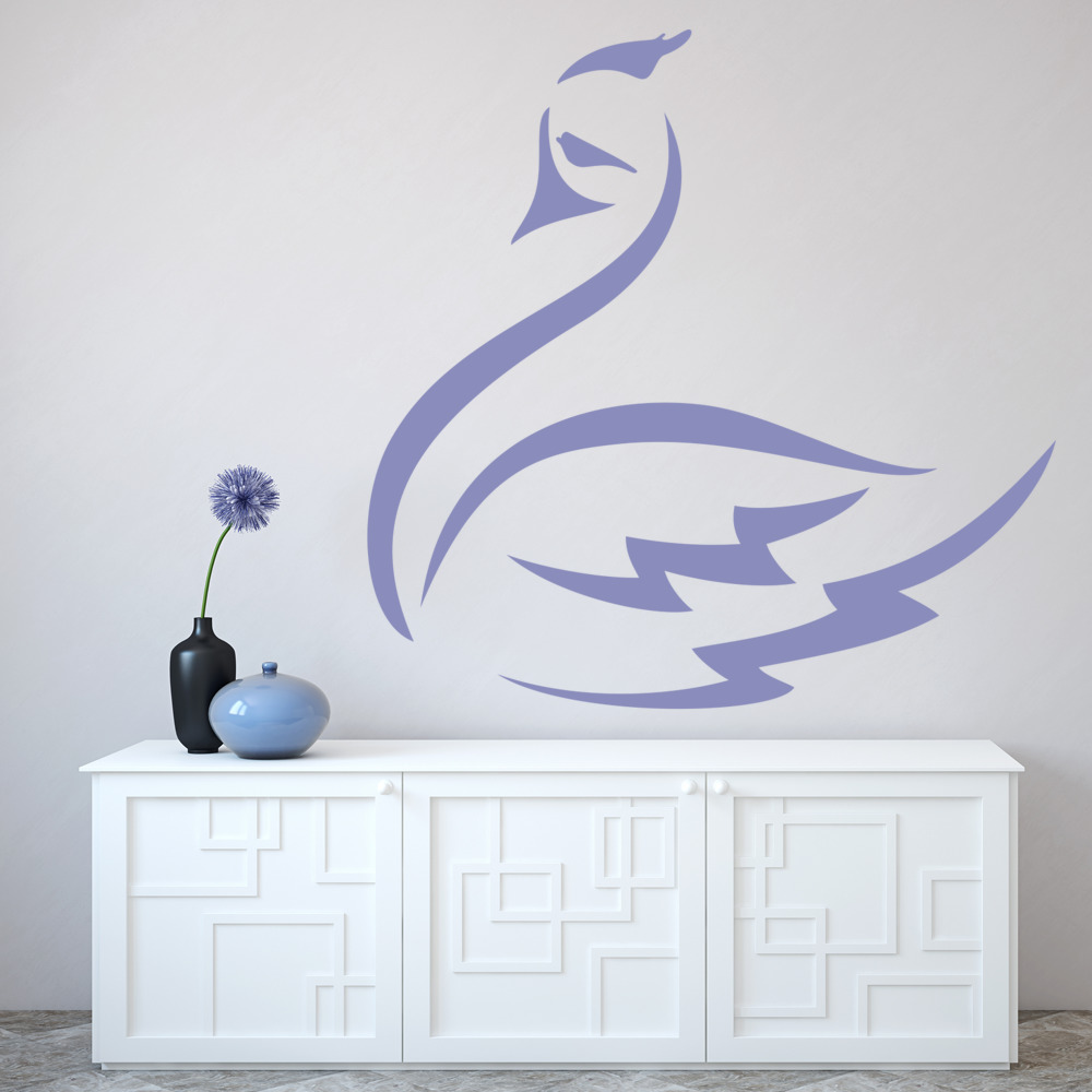 Swan Outline Birds & Feathers Wall Sticker