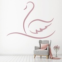 Swan On Lake Birds & Feathers Wall Sticker