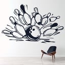 Bowling Strike Bowling Wall Sticker