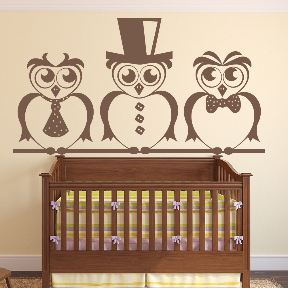 Three Owls Childrens Wall Sticker