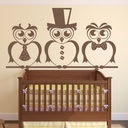Three Owls Childrens Wall Sticker