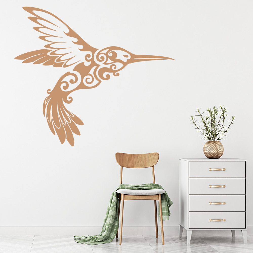 Hummingbird Floral Design Wall Sticker