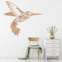 Hummingbird Floral Design Wall Sticker