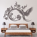 Floral Dove Flowers Birds Wall Sticker