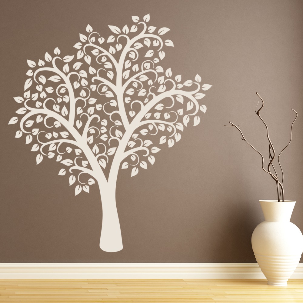 Oak Tree Flowers Leaves Wall Sticker