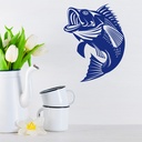Sea Bass Fish Fishing Wall Sticker