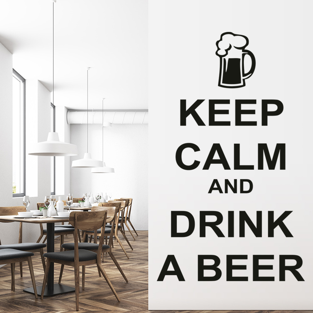 Keep Calm Drink Beer Wall Sticker
