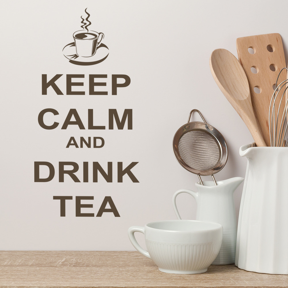 Keep Calm Drink Tea Wall Sticker