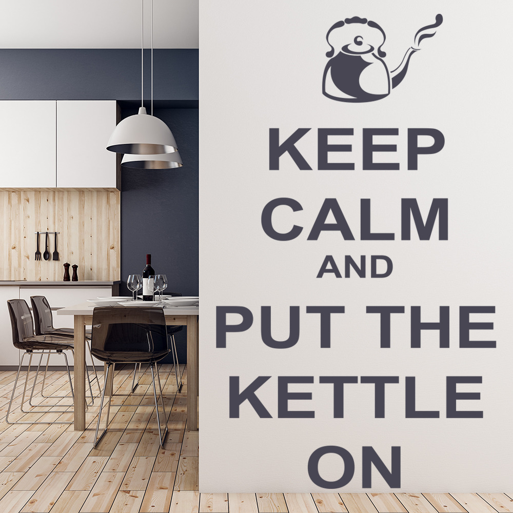 Keep Calm Put The Kettle On Wall Sticker