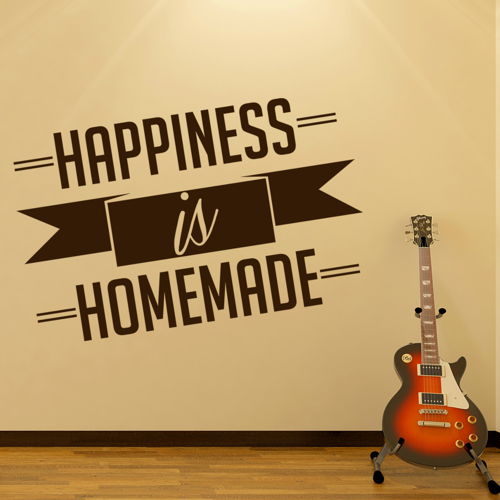 Happiness Is Homemade Family Quote Wall Sticker