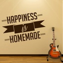 Happiness Is Homemade Family Quote Wall Sticker
