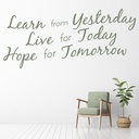 Live For Today Inspirational Quote Wall Sticker - Mod4