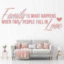 Fall In Love Family Quote Wall Sticker