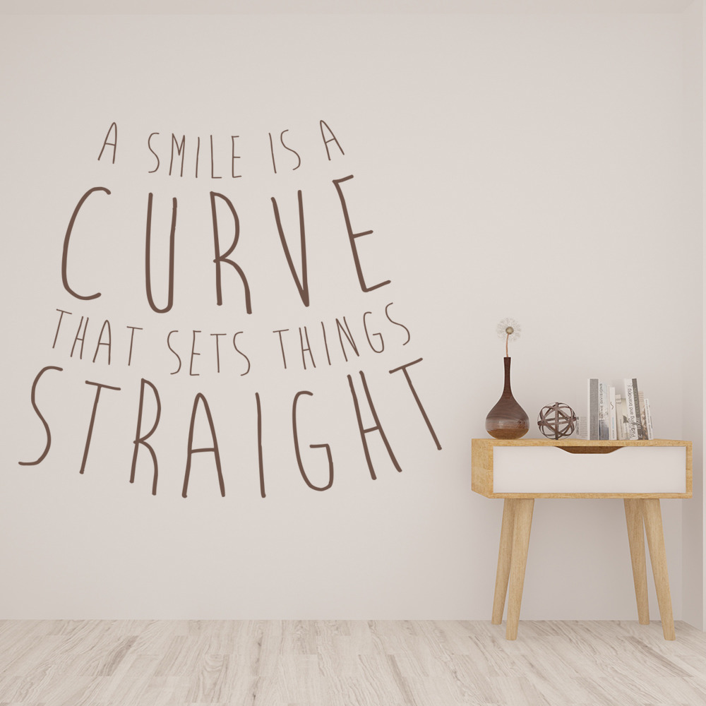 A Smile Inspirational Quote Wall Sticker - Mod4