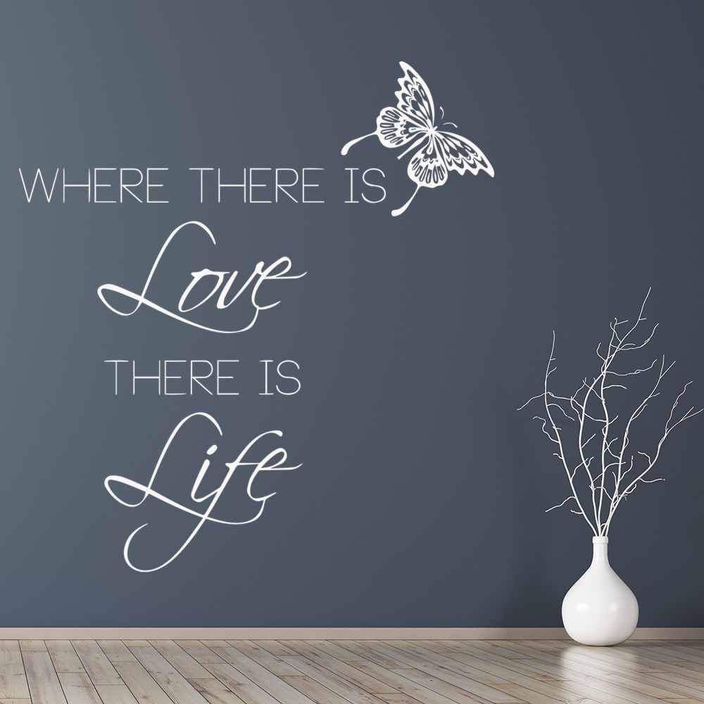 Where There Is Love Gandhi Quote Wall Sticker