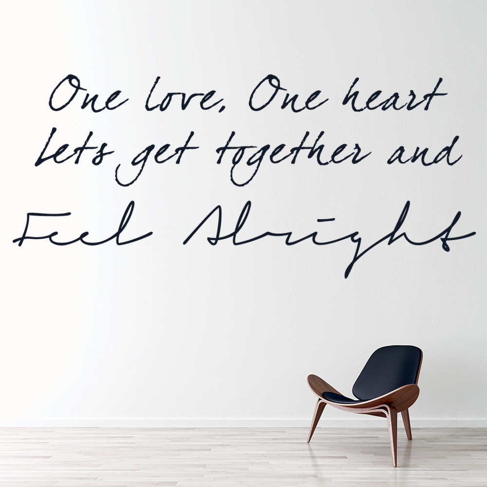 Bob Marley One Love Quote Wall Sticker