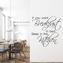 Breakfast In Bed Kitchen Quote Wall Sticker