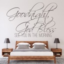 Goodnight God Bless See You In The Morning Wall Sticker
