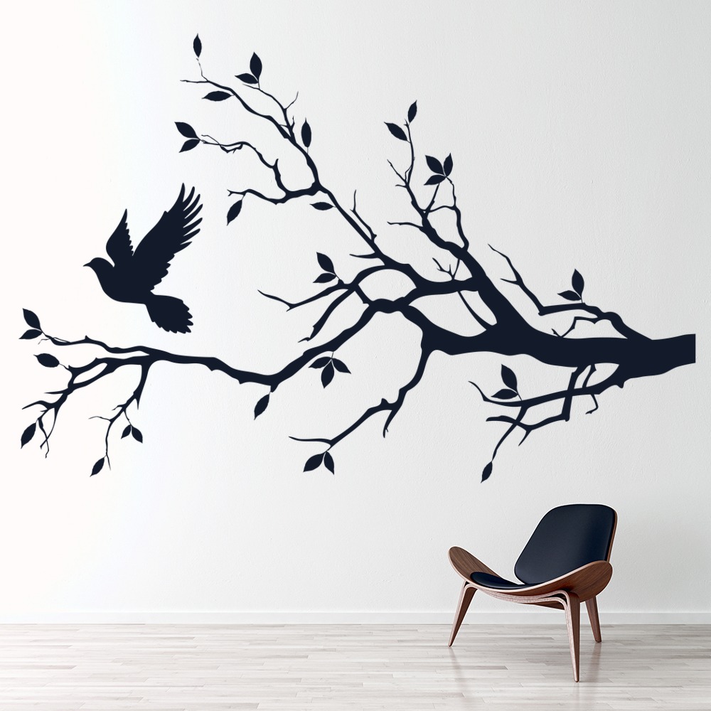Dove Tree Branch Birds Feather Wall Stickerz
