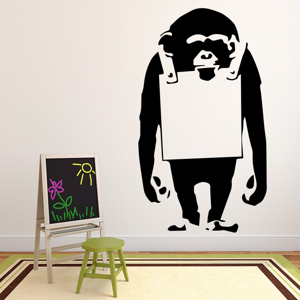 Monkey Banksy Wall Sticker