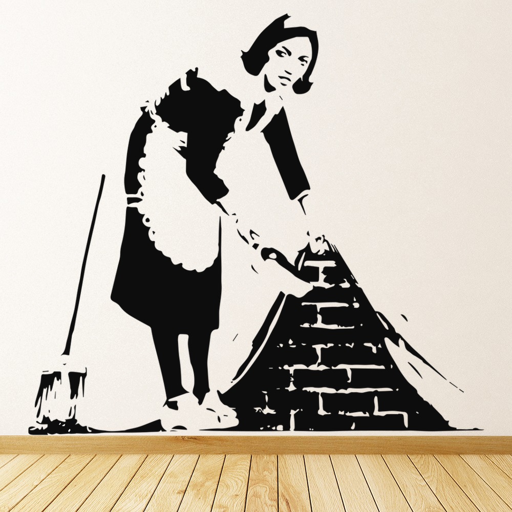 Maid Banksy Wall Sticker