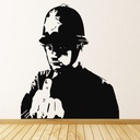 Policeman Banksy Wall Sticker