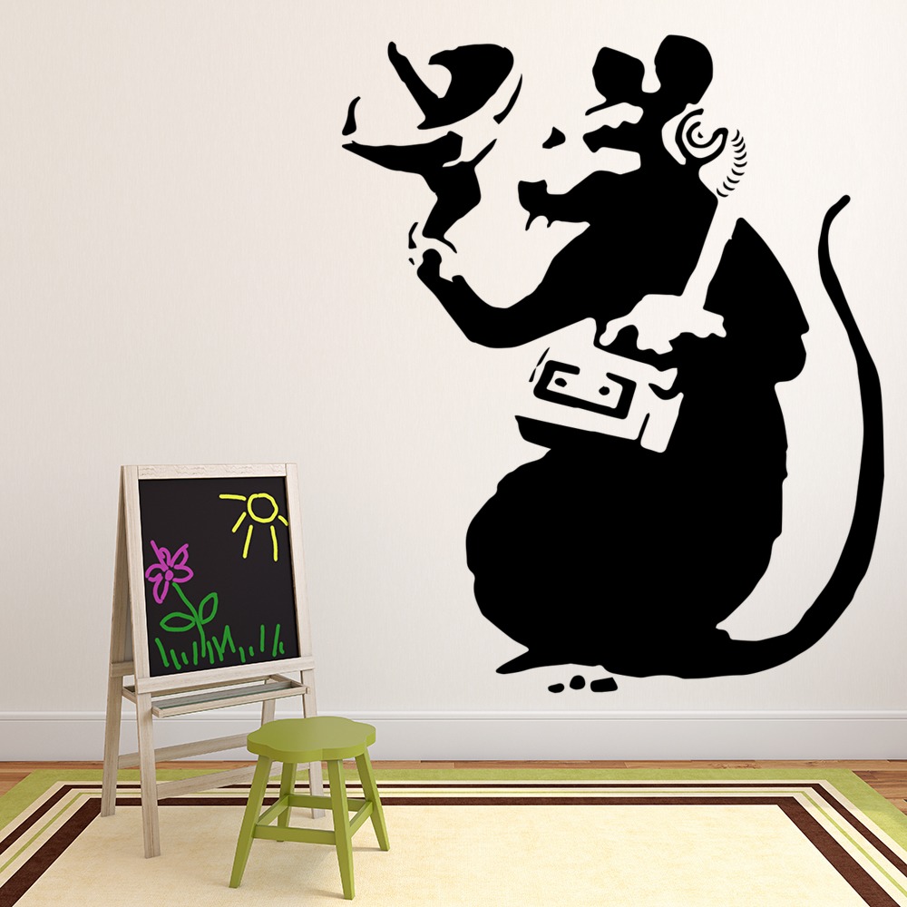 Radio Rat Banksy Wall Sticker