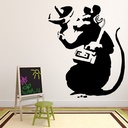 Radio Rat Banksy Wall Sticker