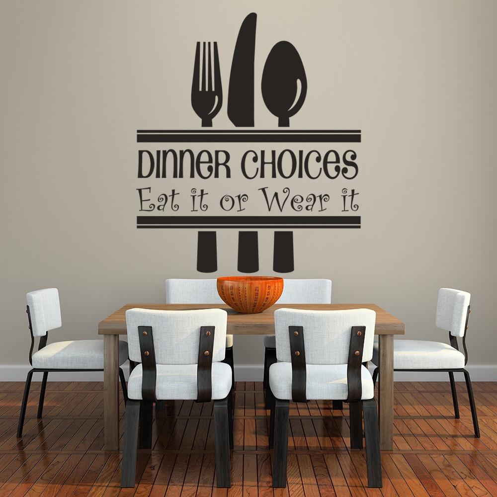 Dinner Choices Funny Kitchen Quote Wall Sticker