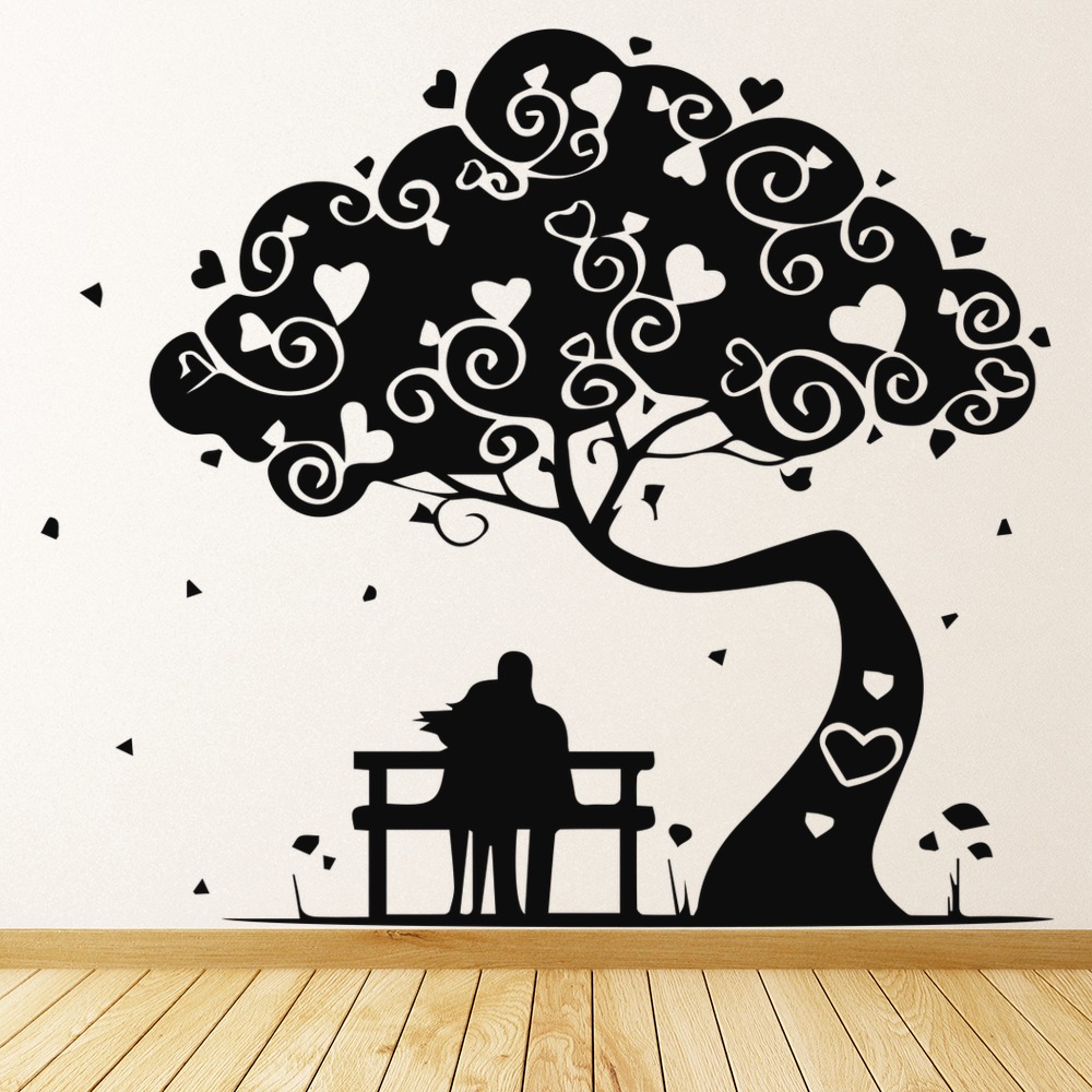 Love Heart Tree Romance Wall Sticker
