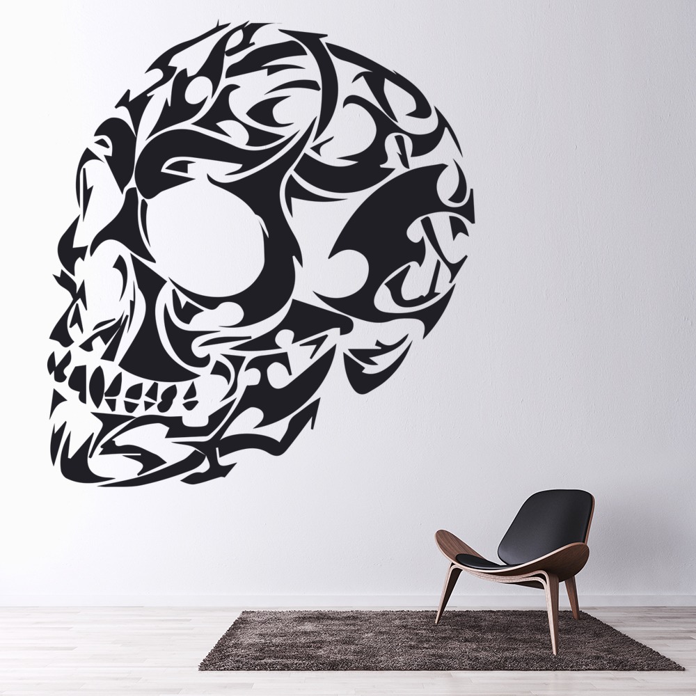 Tribal Skull Halloween Wall Sticker