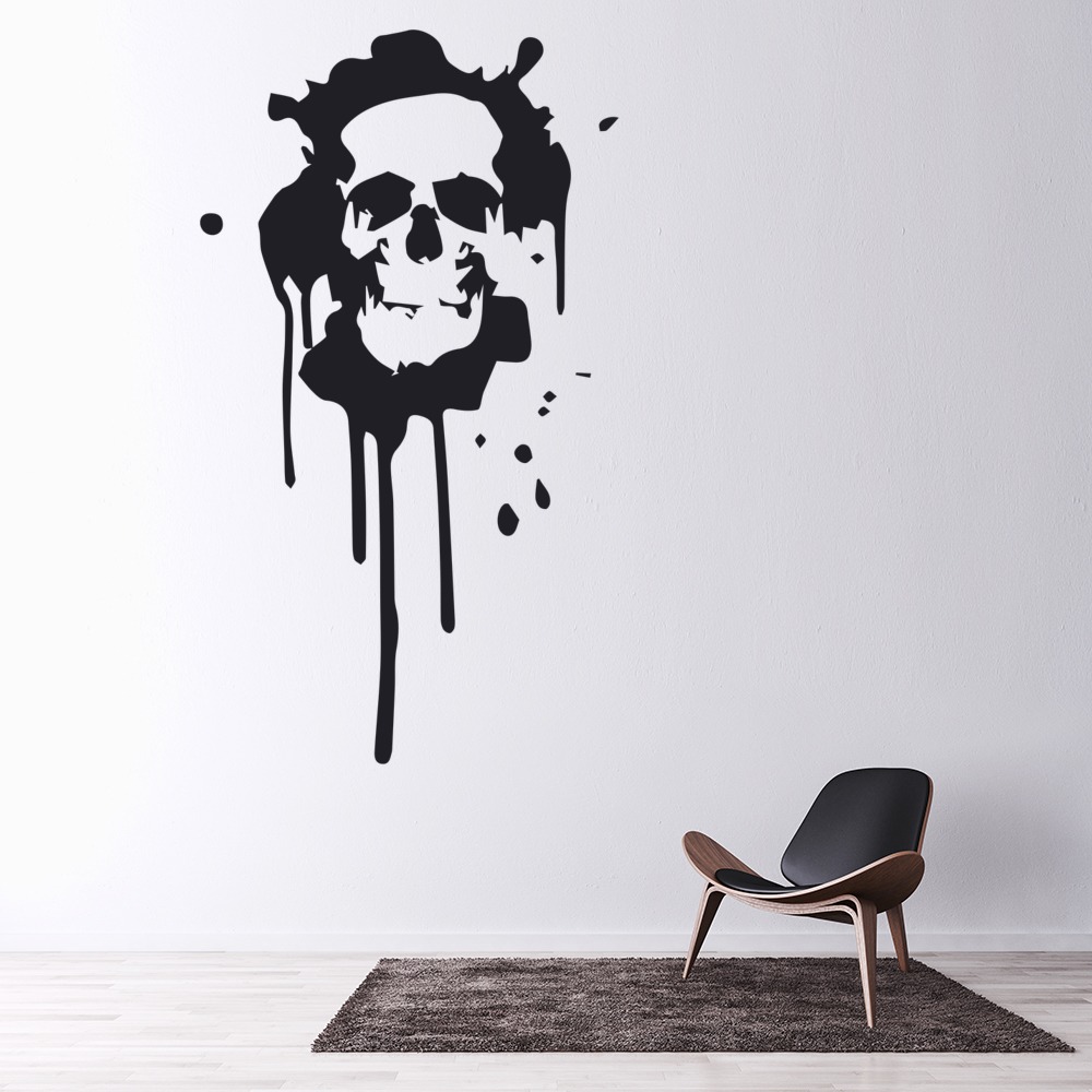 Scary Skull Halloween Wall Sticker - Mod6