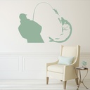 Fisherman Catch Fishing Wall Sticker