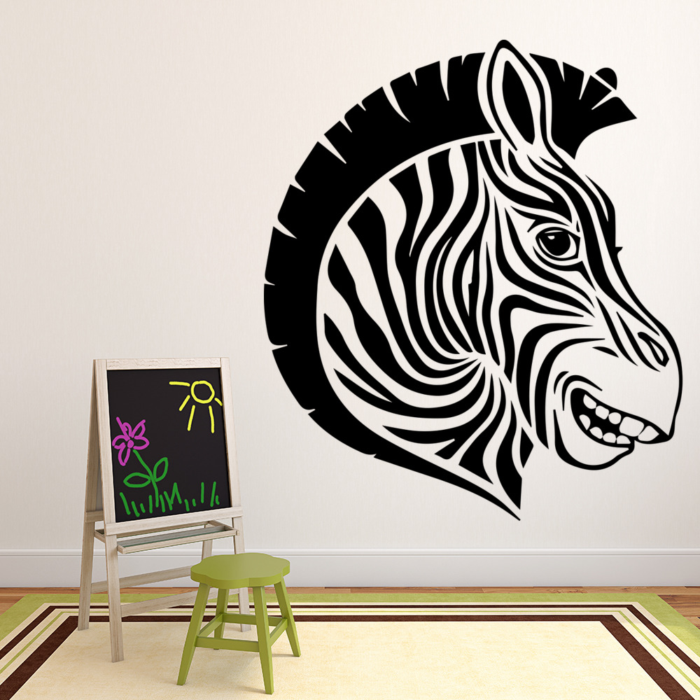 Zebra Head Safari Animals Wall Sticker | Icon Wall Stickers