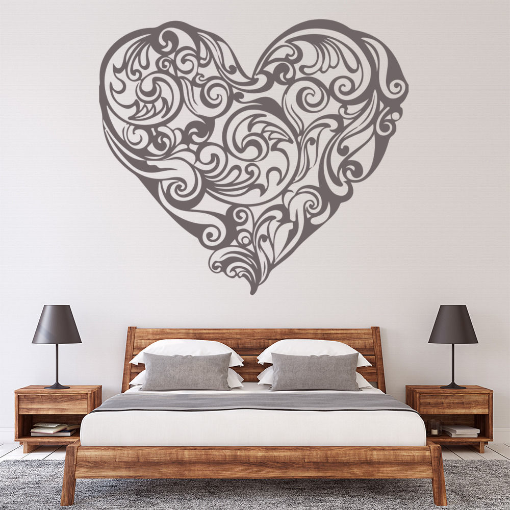 Swirl Love Heart Wall Sticker | Icon Wall Stickers