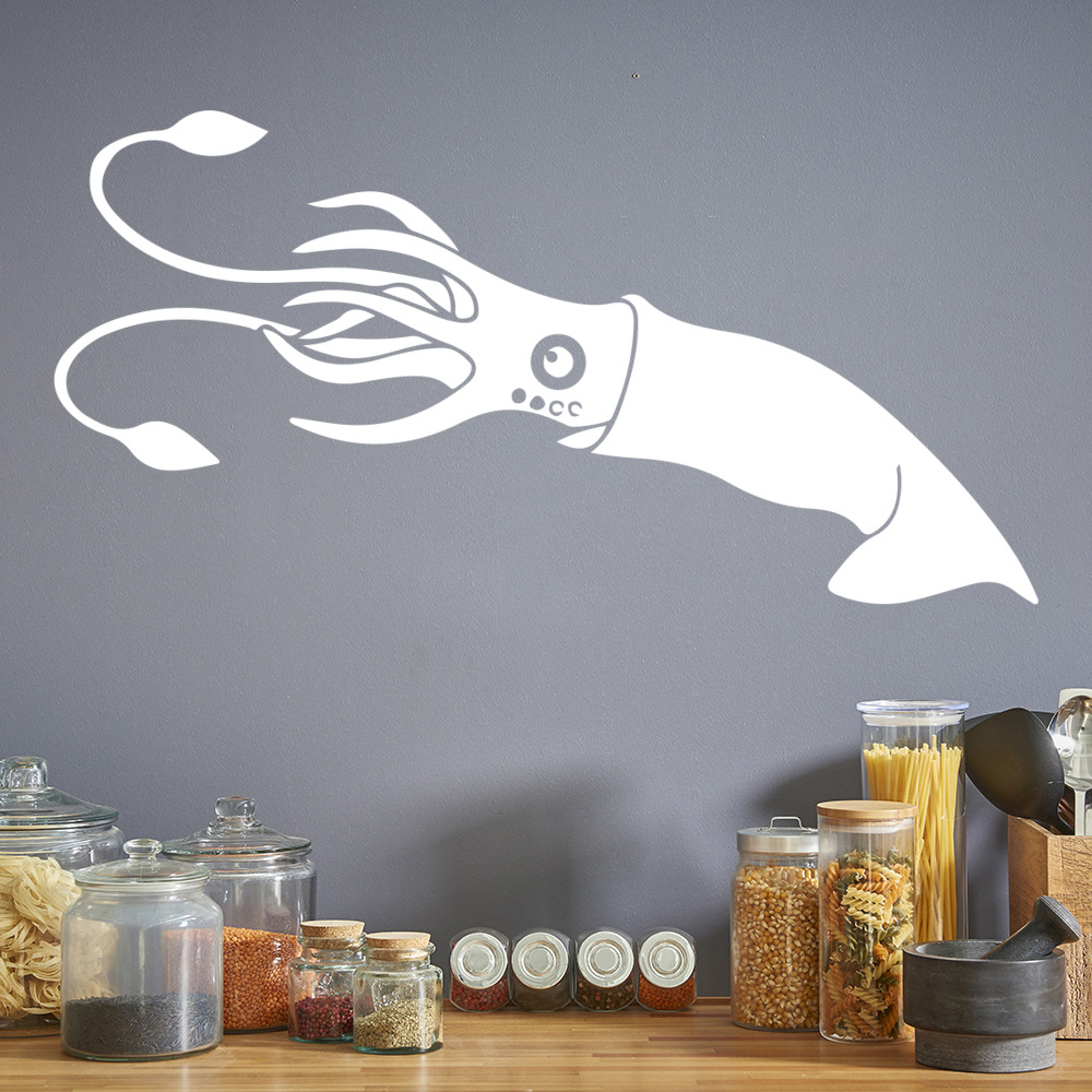 Squid Under The Sea Wall Sticker