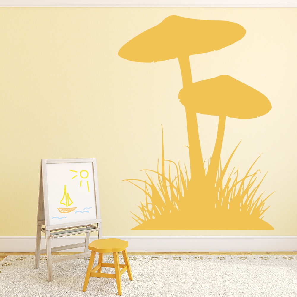 Mushroom Flowers Flowers Trees Wall Sticker