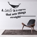A Smile Inspirational Quote Wall Sticker - Mod3